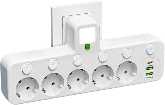 EU-Mehrfachsteckdosenadapter