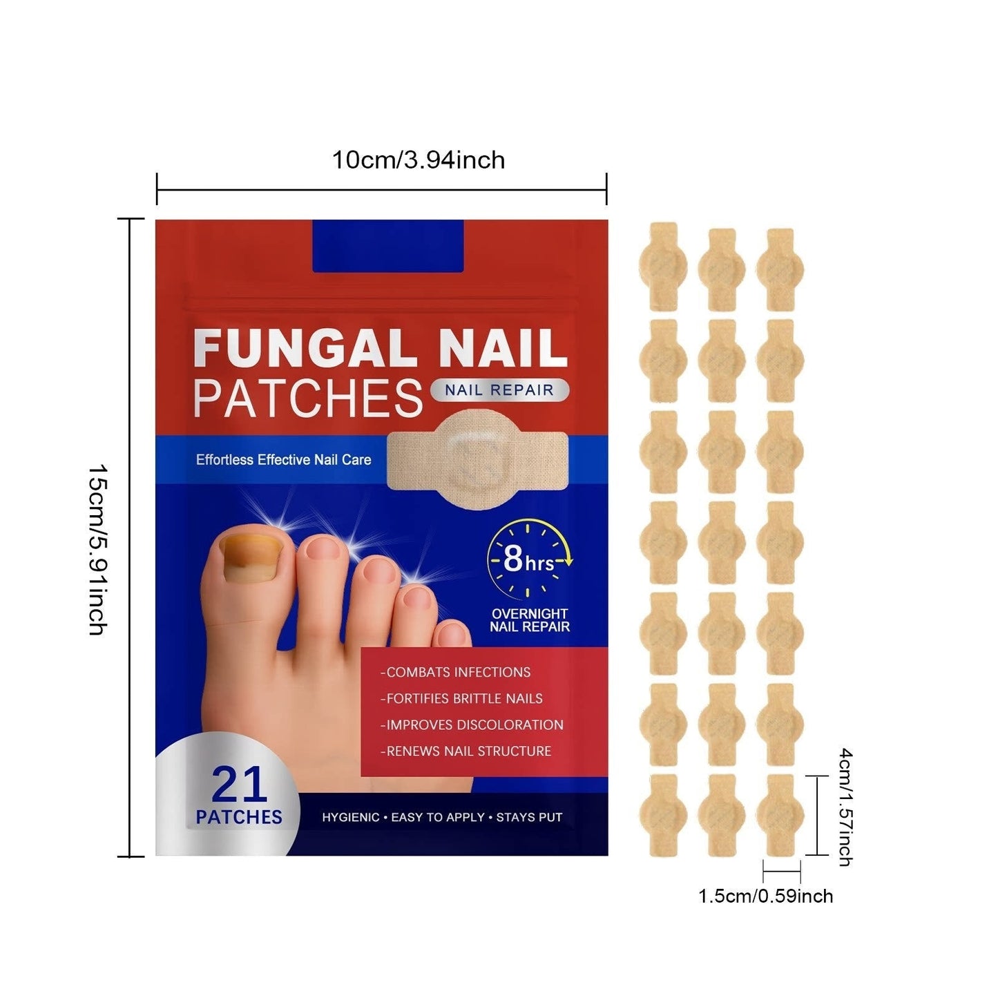 FungalPatch - Antibakterielles Antimykotisches Patch- und Nagelpflege-Set