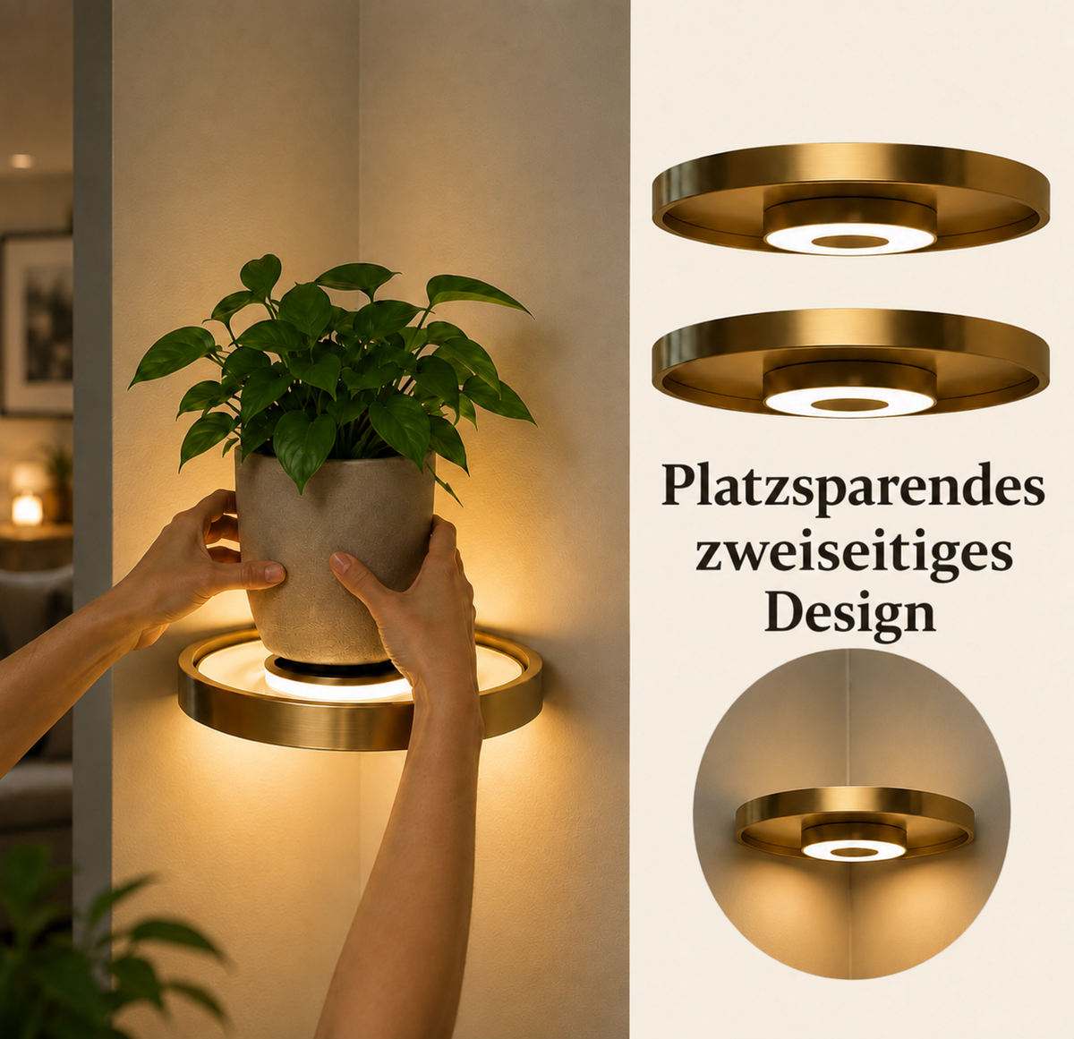 Leuchtendes Wandregal