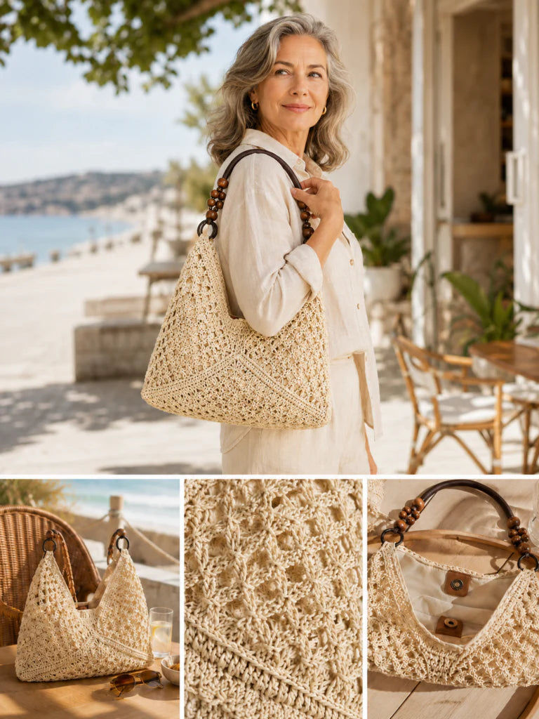 Klassische gewebte Boho-Tragetasche