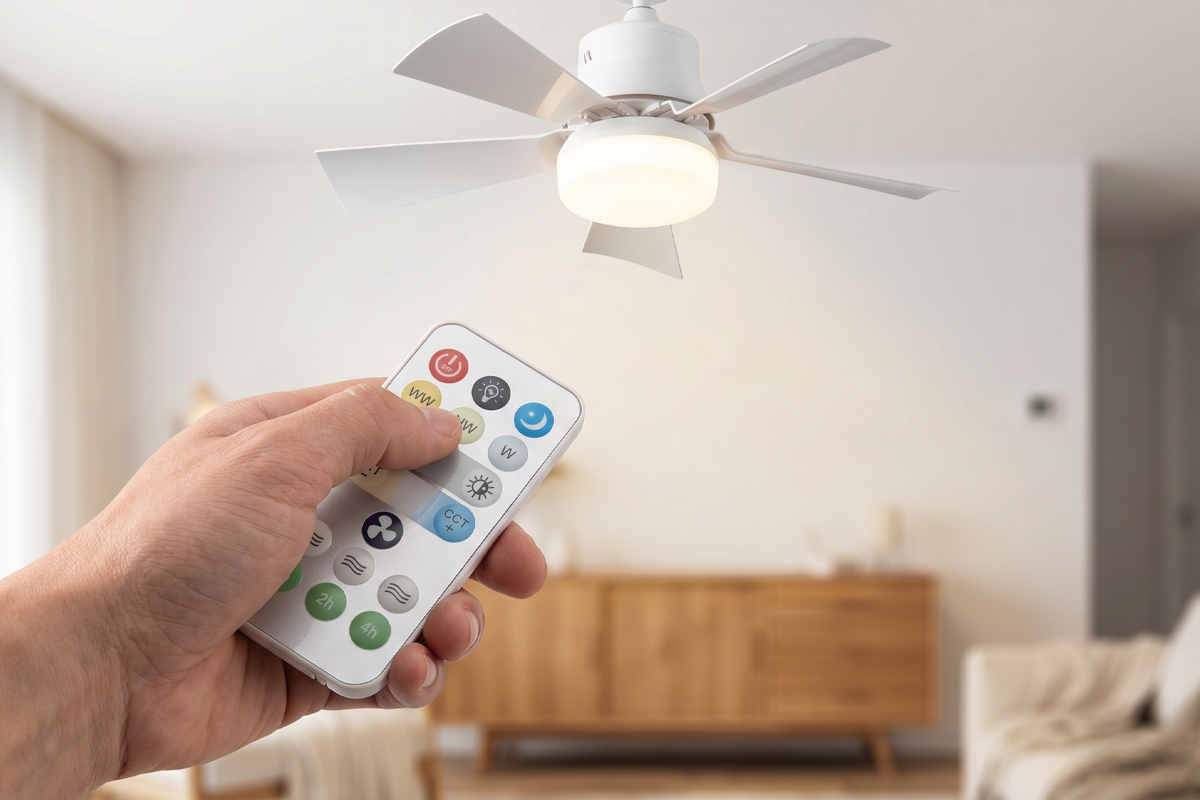 2-in-1 Deckenventilator mit Fernbedienung