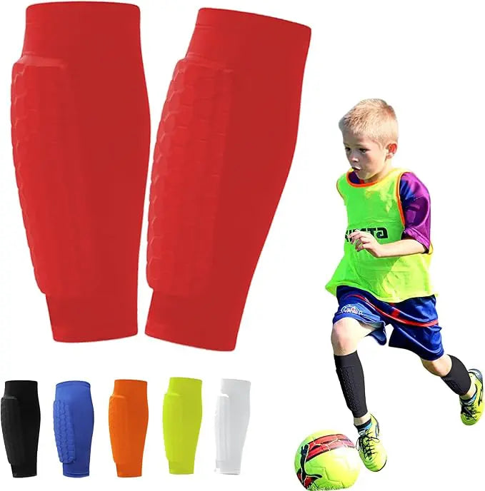 ProShield - Fußballschienbeinschoner – Kompressionsmanschette mit Wabenprotektoren für sichereres und flüssigeres Spiel