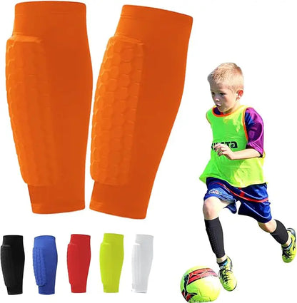 ProShield - Fußballschienbeinschoner – Kompressionsmanschette mit Wabenprotektoren für sichereres und flüssigeres Spiel
