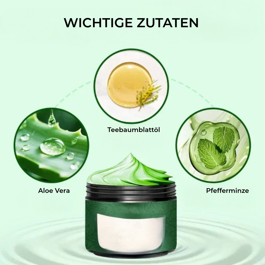 Feuchtigkeitscreme für die Füße mit Teebaumöl und Aloe Vera