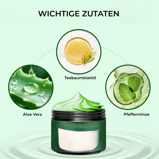 Feuchtigkeitscreme für die Füße mit Teebaumöl und Aloe Vera