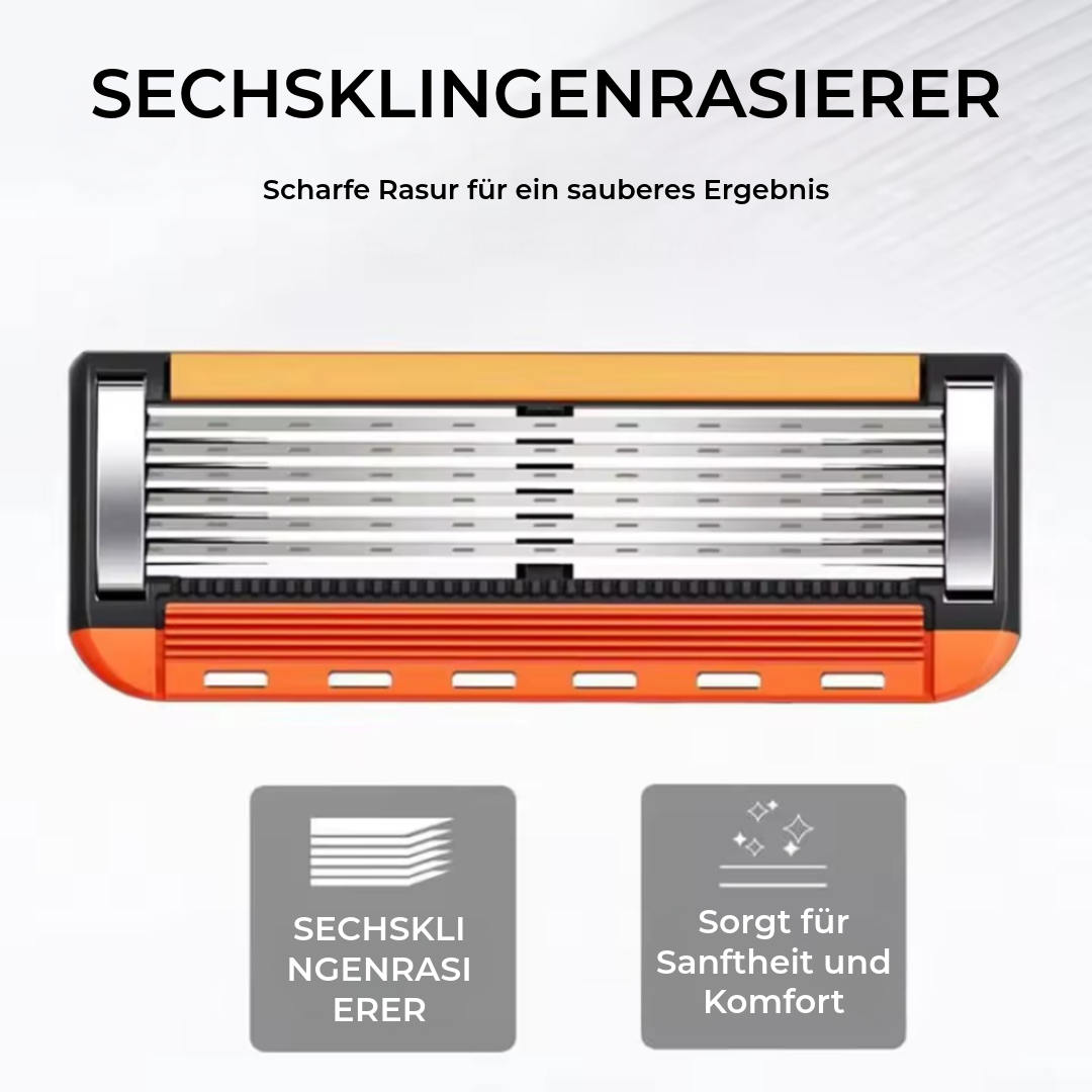 ProShave 6 – Rasierklingen mit 6 Klingen in Packungen zu 24/48 Stück. Klassische, sichere Rasur mit sechs Klingen für Präzision, Komfort und lange Lebensdauer
