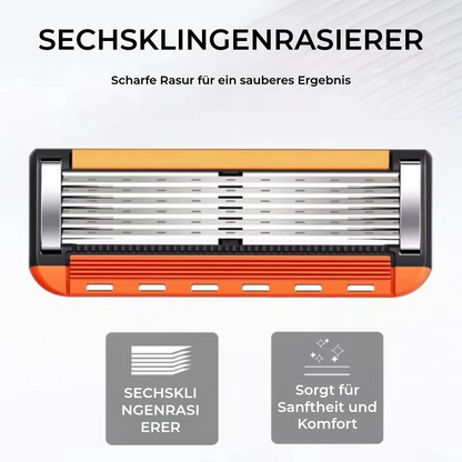 ProShave 6 – Rasierklingen mit 6 Klingen in Packungen zu 24/48 Stück. Klassische, sichere Rasur mit sechs Klingen für Präzision, Komfort und lange Lebensdauer