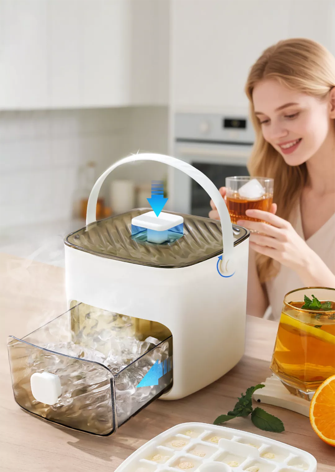 Tragbarer Eiswürfelbereiter