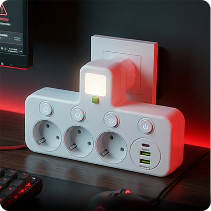 EU-Mehrfachsteckdosenadapter