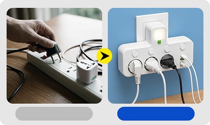 EU-Mehrfachsteckdosenadapter