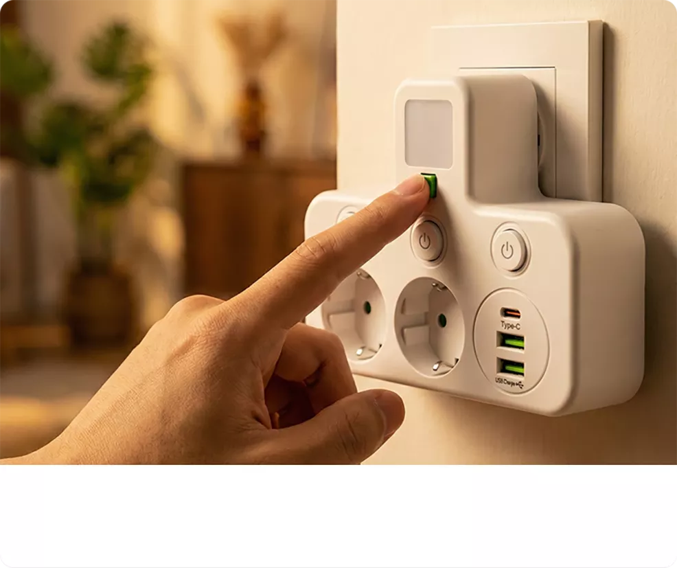 EU-Mehrfachsteckdosenadapter