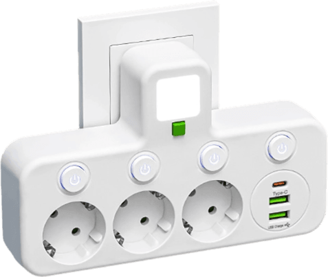 EU-Mehrfachsteckdosenadapter