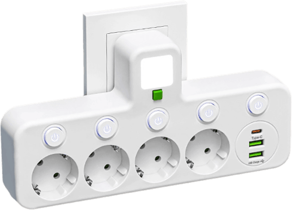 EU-Mehrfachsteckdosenadapter