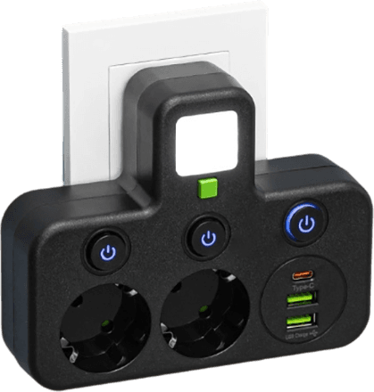 EU-Mehrfachsteckdosenadapter