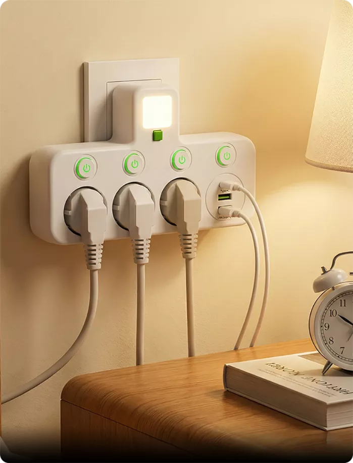 EU-Mehrfachsteckdosenadapter