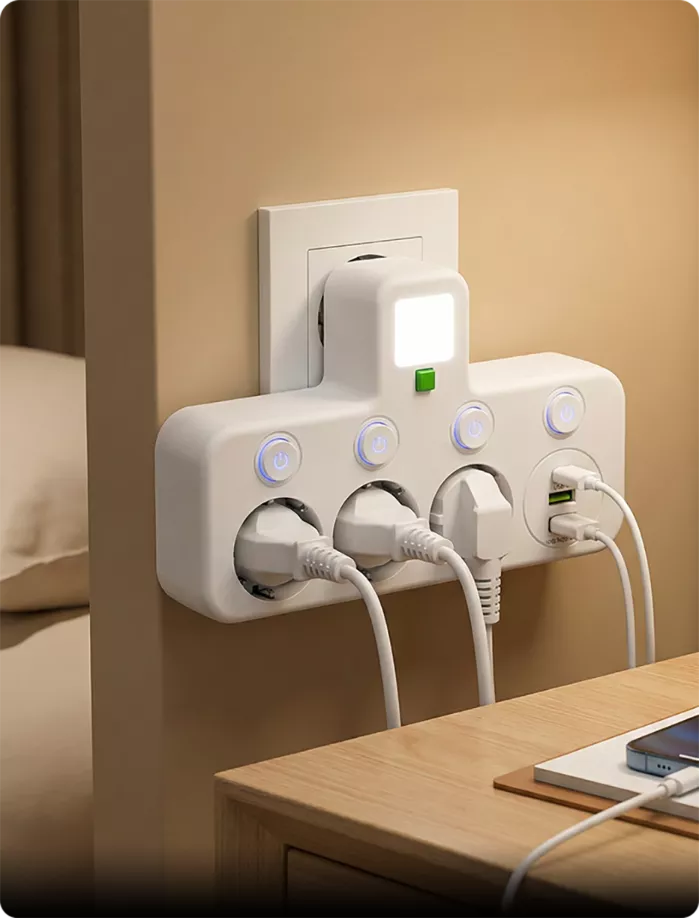 EU-Mehrfachsteckdosenadapter