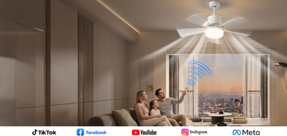 2-in-1 Deckenventilator mit Fernbedienung