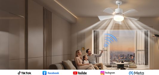 2-in-1 Deckenventilator mit Fernbedienung