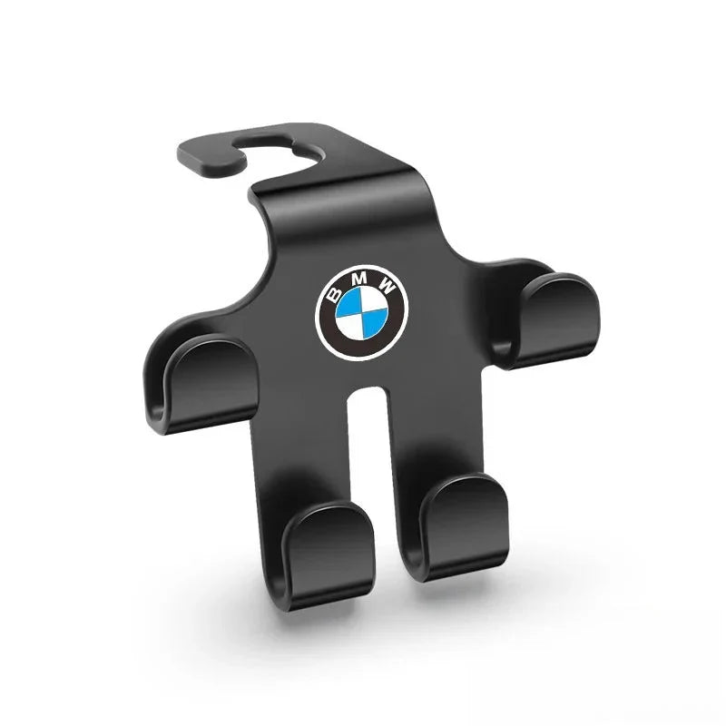 Auto-Logo-Kopfstützenhaken (2 Stück) — Robuste, platzsparende Aufbewahrung für Taschen, Einkäufe und Zubehör