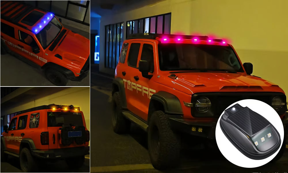 RGB-Beleuchtung für Autodächer mit Solarenergie