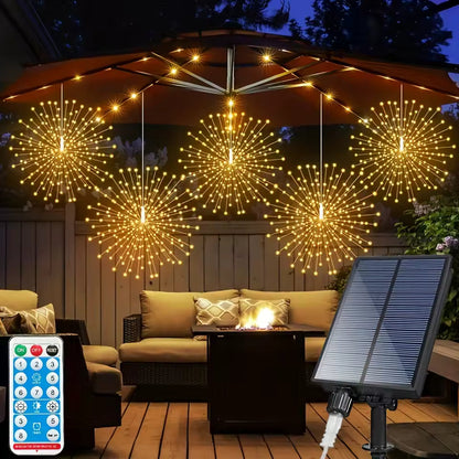 Solar-Feuerwerksglanz – Magische solarbetriebene Lichtkugeln für Terrasse und Garten