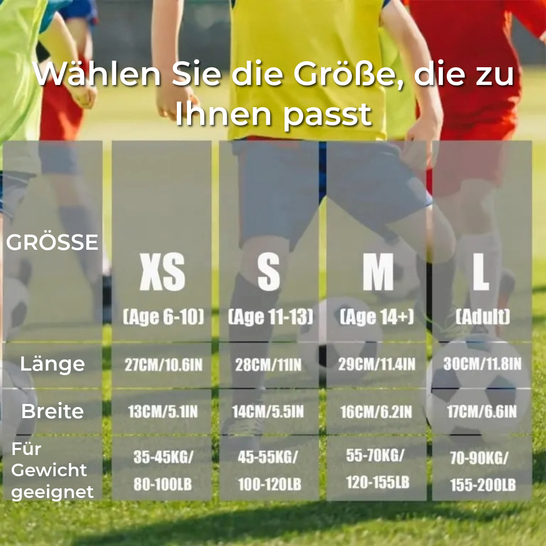 ProShield - Fußballschienbeinschoner – Kompressionsmanschette mit Wabenprotektoren für sichereres und flüssigeres Spiel