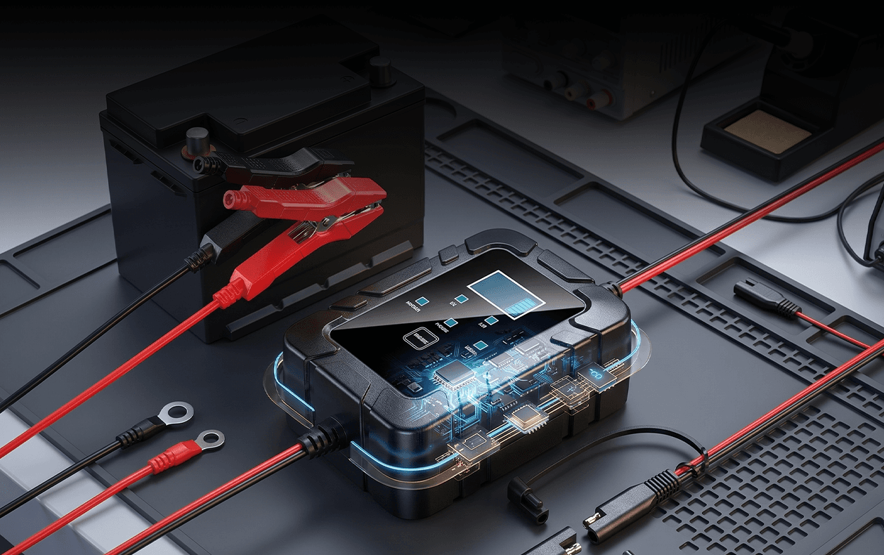 Intelligentes Batterieladegerät für optimale Batterieleistung