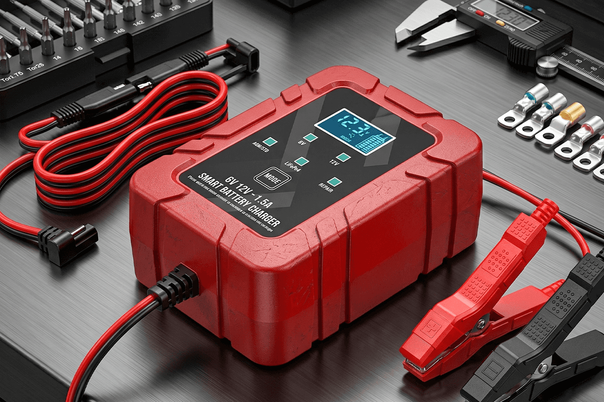 Intelligentes Batterieladegerät für optimale Batterieleistung