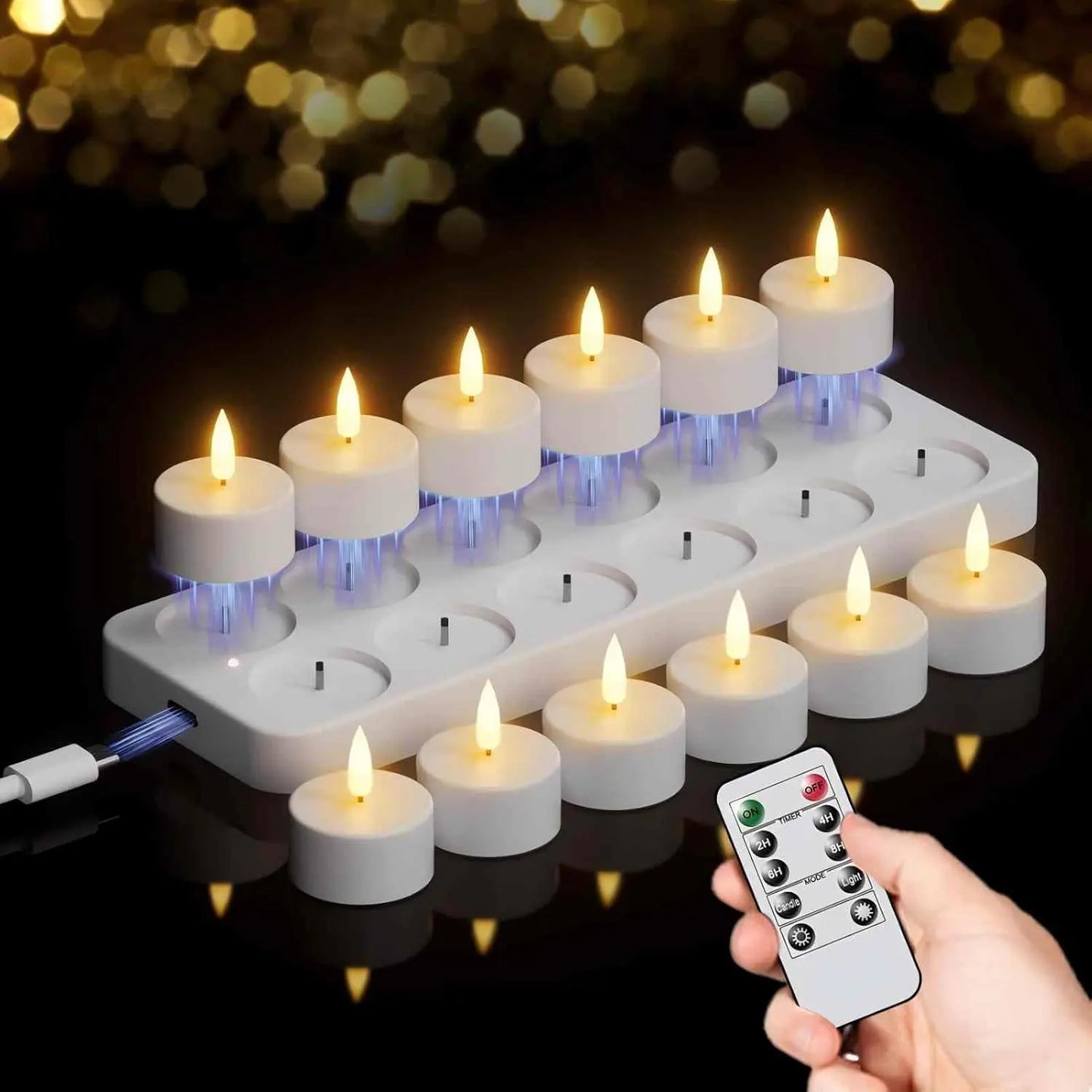 Wiederaufladbare LED-Kerzen