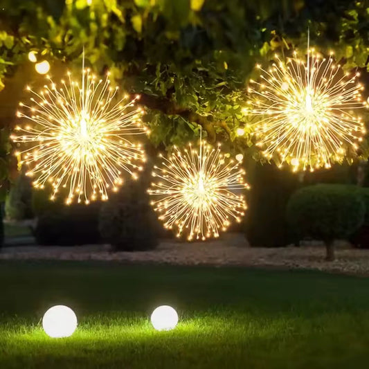 Solar-Feuerwerksglanz – Magische solarbetriebene Lichtkugeln für Terrasse und Garten