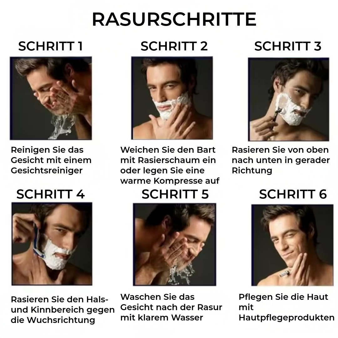 ProShave 6 – Rasierklingen mit 6 Klingen in Packungen zu 24/48 Stück. Klassische, sichere Rasur mit sechs Klingen für Präzision, Komfort und lange Lebensdauer