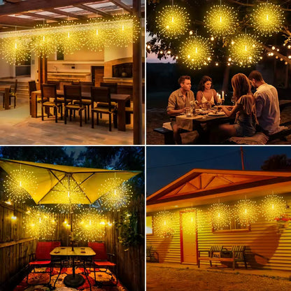 Solar-Feuerwerksglanz – Magische solarbetriebene Lichtkugeln für Terrasse und Garten