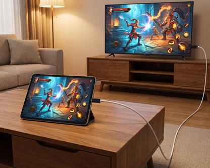 USB-C-auf-HDMI-Adapterkabel – Streamen, spielen und gleichzeitig laden – Für Switch, Smartphone und Tablet