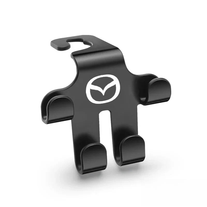 Auto-Logo-Kopfstützenhaken (2 Stück) — Robuste, platzsparende Aufbewahrung für Taschen, Einkäufe und Zubehör