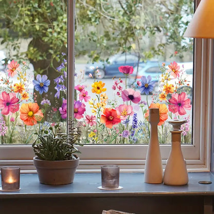 Blumen Fensteraufkleber