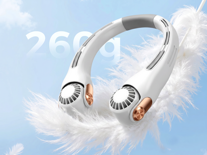 Tragbarer Nackenventilator - Sofortige Kühlung in 3 Sek., 360° drehbarer Kopf, 3 Geschwindigkeiten