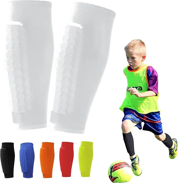 ProShield - Fußballschienbeinschoner – Kompressionsmanschette mit Wabenprotektoren für sichereres und flüssigeres Spiel