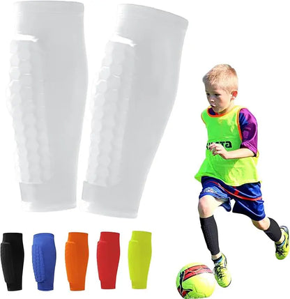 ProShield - Fußballschienbeinschoner – Kompressionsmanschette mit Wabenprotektoren für sichereres und flüssigeres Spiel
