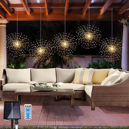 Solar-Feuerwerksglanz – Magische solarbetriebene Lichtkugeln für Terrasse und Garten