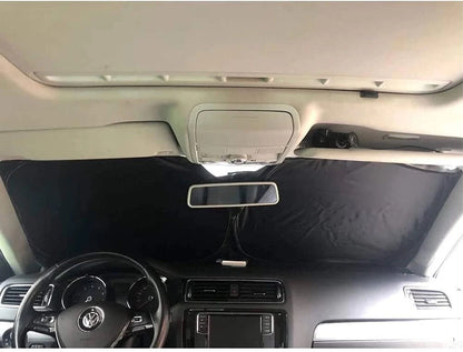 Faltbares Sonnenschutz mit Auto-Logo