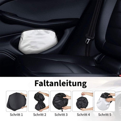 Faltbares Sonnenschutz mit Auto-Logo