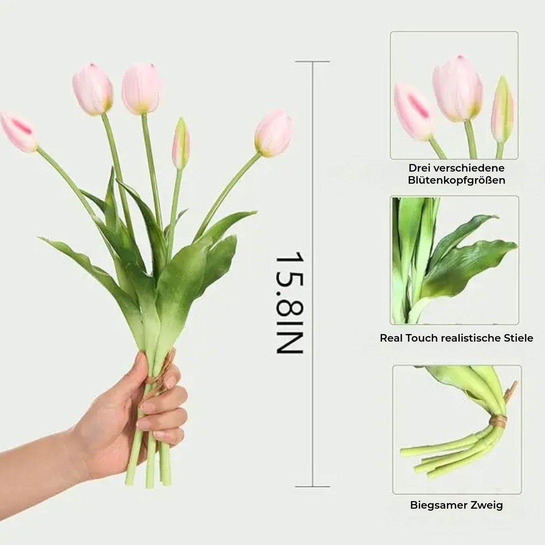 Everbloom Tulpen – Real Touch Lebensechte Kunsttulpen mit realistischer Textur