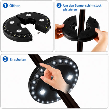 Luminus - Sonnenschirmlampe mit 28 LED-Lampen