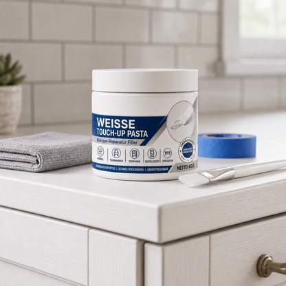 Reparaturpaste für weiße Möbel