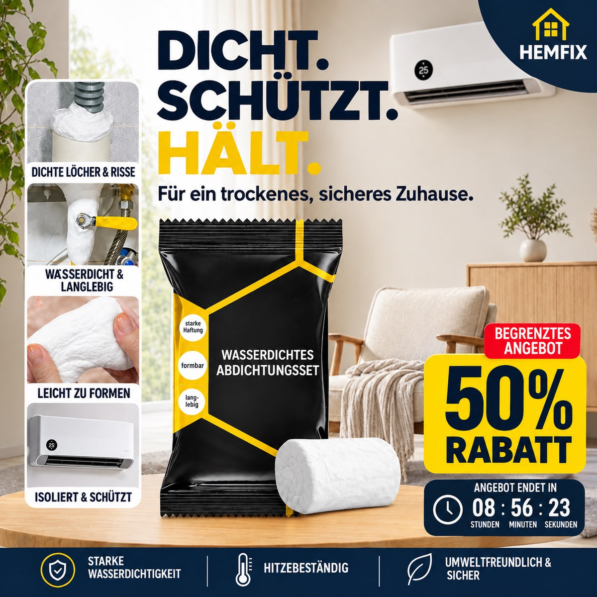 Wasserfeste Dichtungsmasse – Flexibel, wetterbeständig und einfach anzuwenden