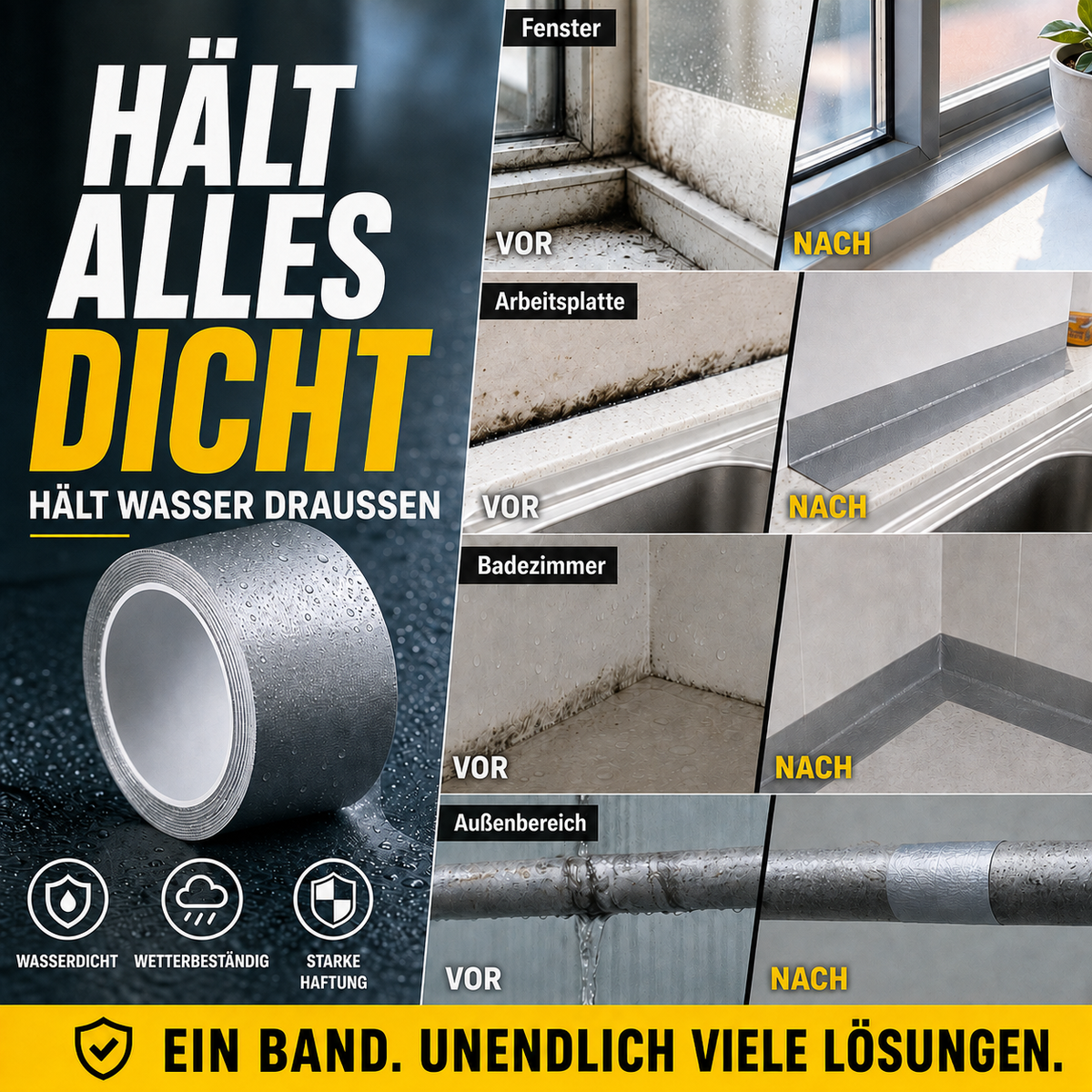 Universelles Dichtungsband – Wasserdicht und langlebig