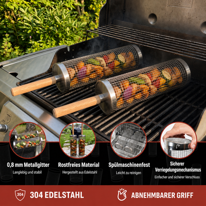 Rollender Grillkorb