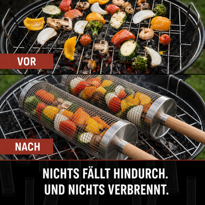 Rollender Grillkorb