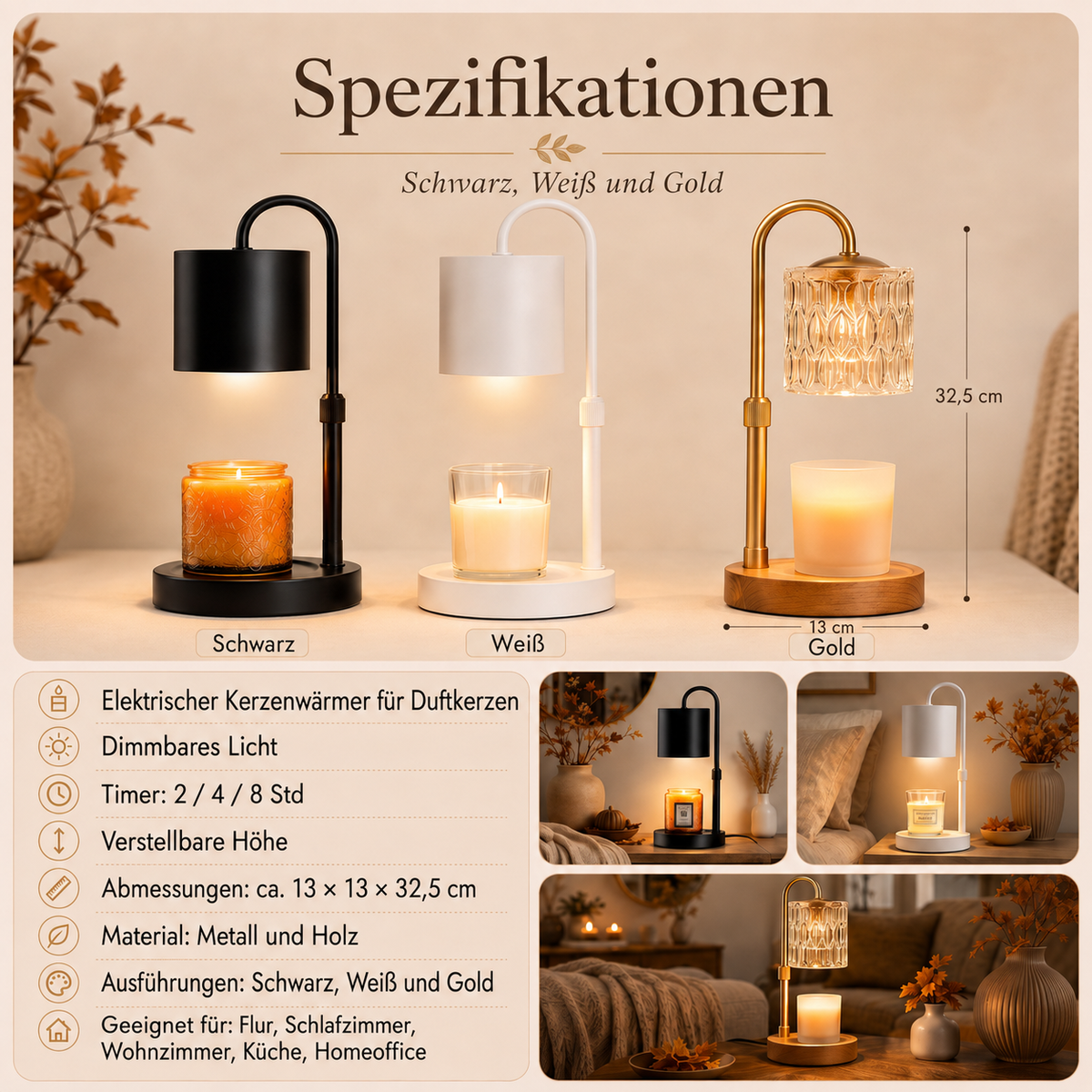 Kerzenwärmer-Lampe – Duft und Atmosphäre ohne offene Flamme