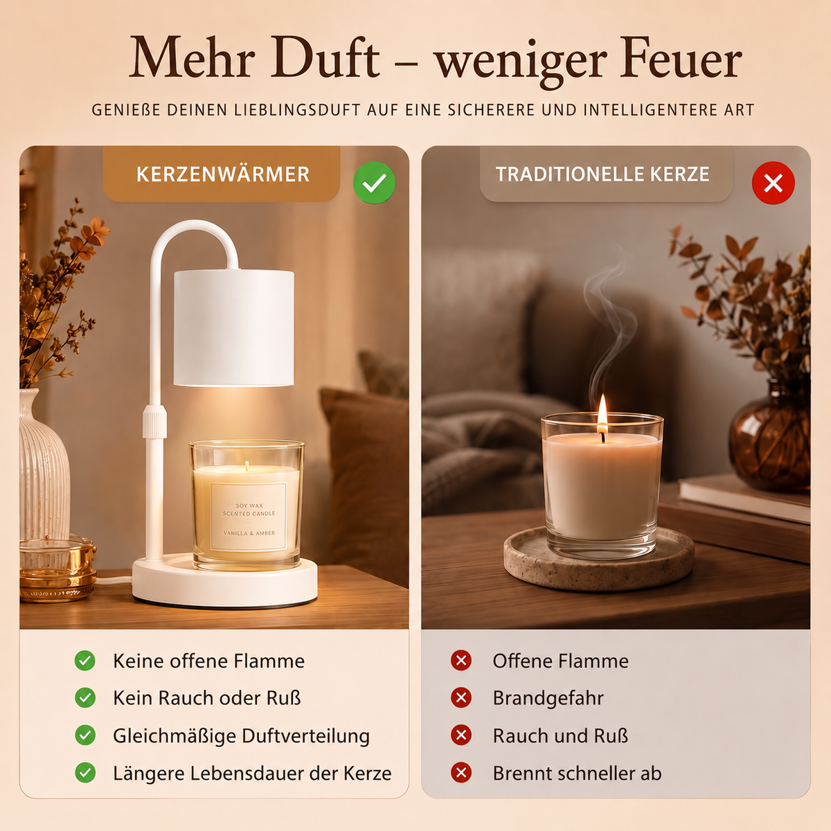 Kerzenwärmer-Lampe – Duft und Atmosphäre ohne offene Flamme